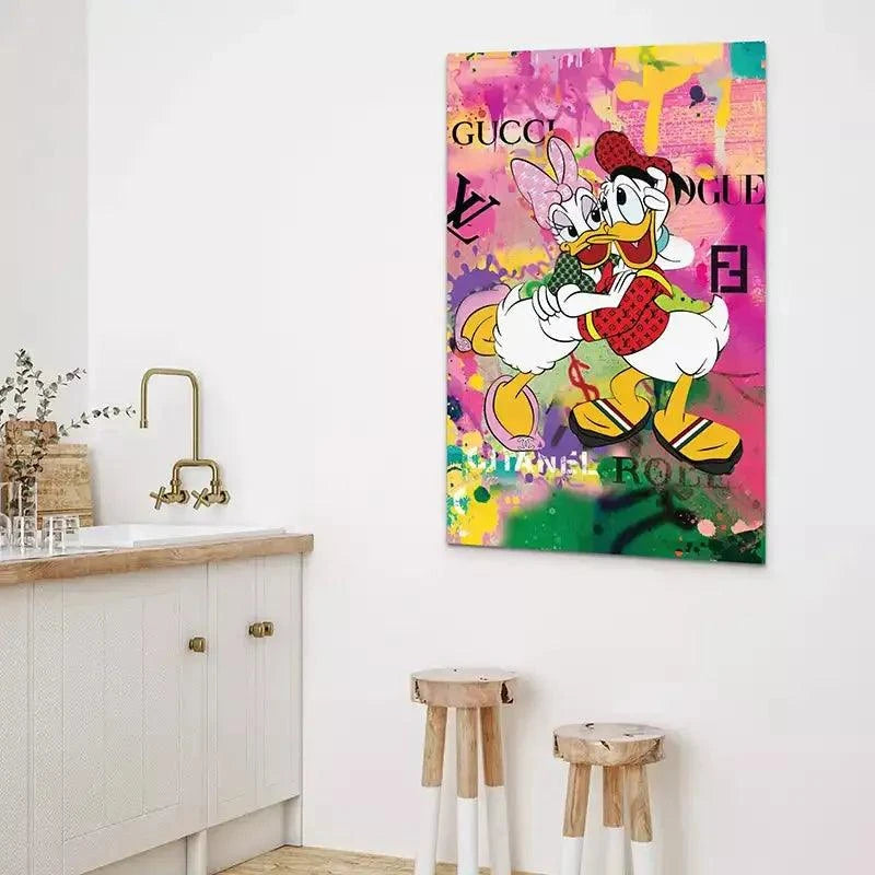 Tableau Street Art Donald et Daisy - Montableaudeco