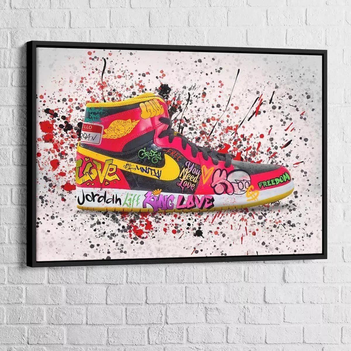 Tableau Street Art Nike Air, La Déco à Prix Grossiste