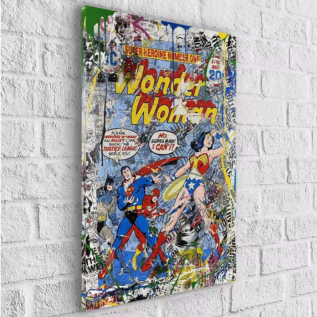 Tableau Street Art Wonder Woman - Montableaudeco