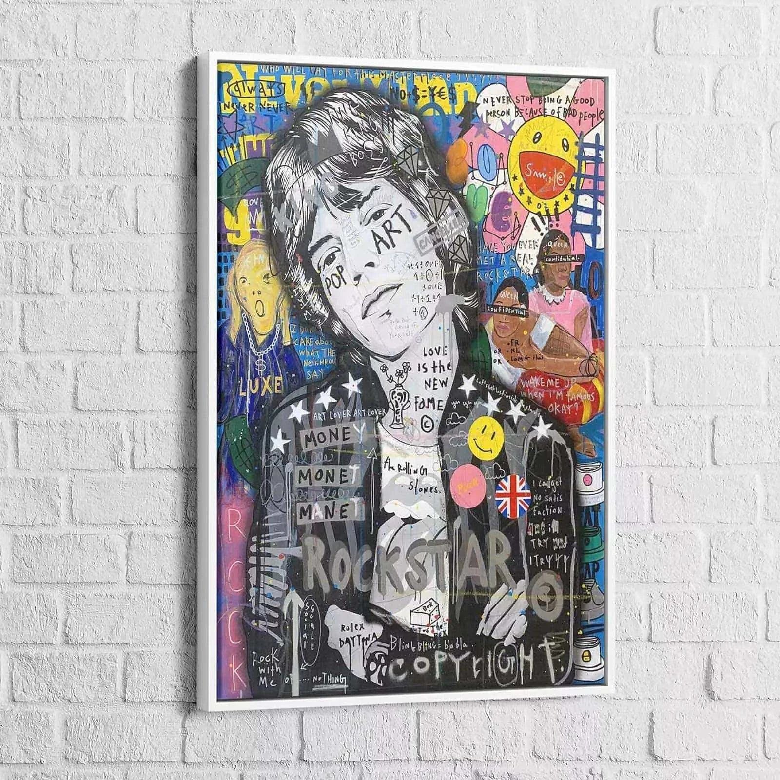 Tableau Street Art Mick Jagger - Montableaudeco