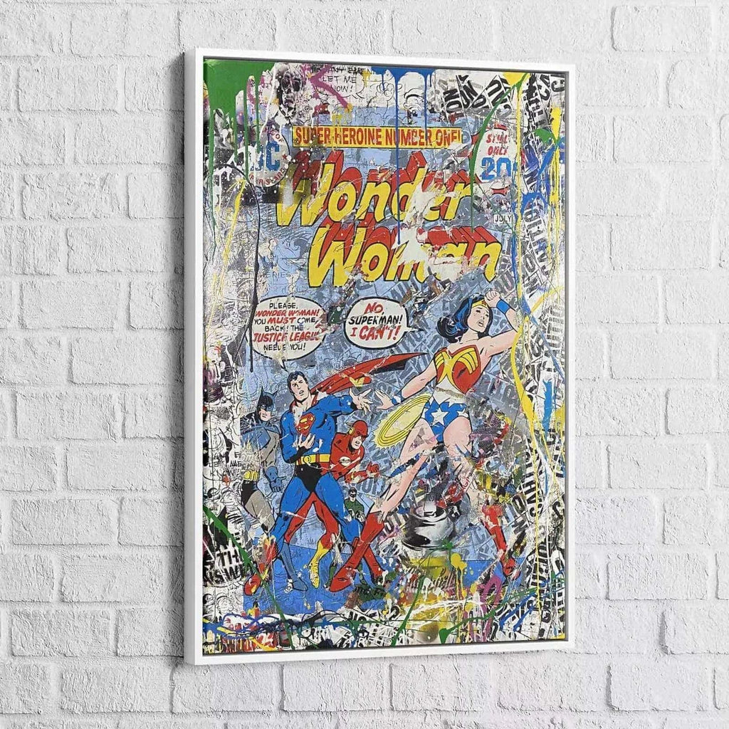 Tableau Street Art Wonder Woman - Montableaudeco