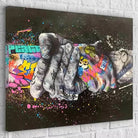 Tableau Street Art Les Mains Graffiti - Montableaudeco