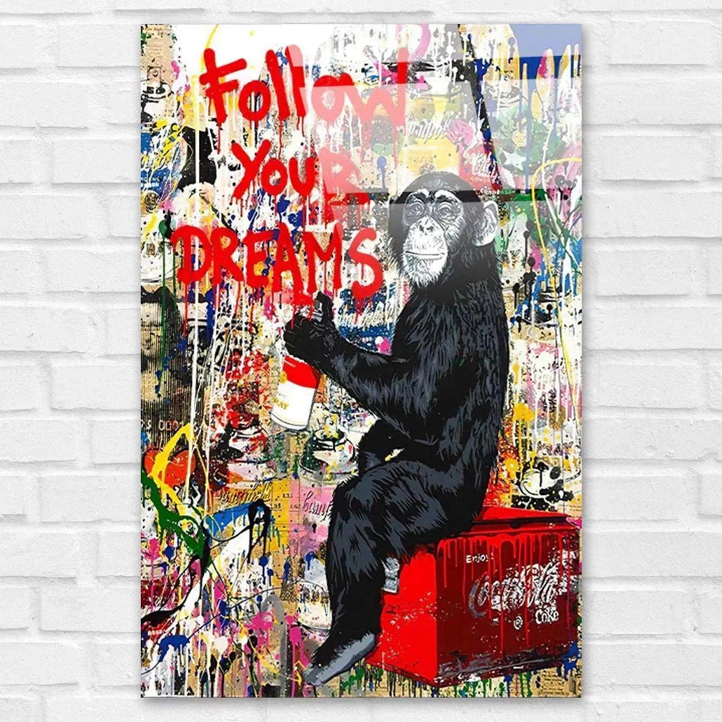 Tableau Street Art Follow You Dreams - Montableaudeco