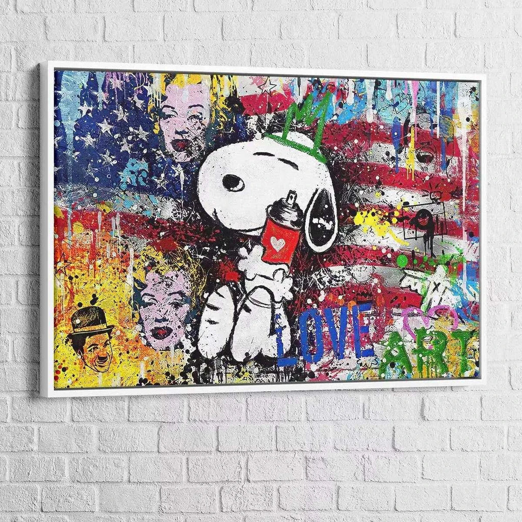 Tableau Street Art Snoopy - Montableaudeco