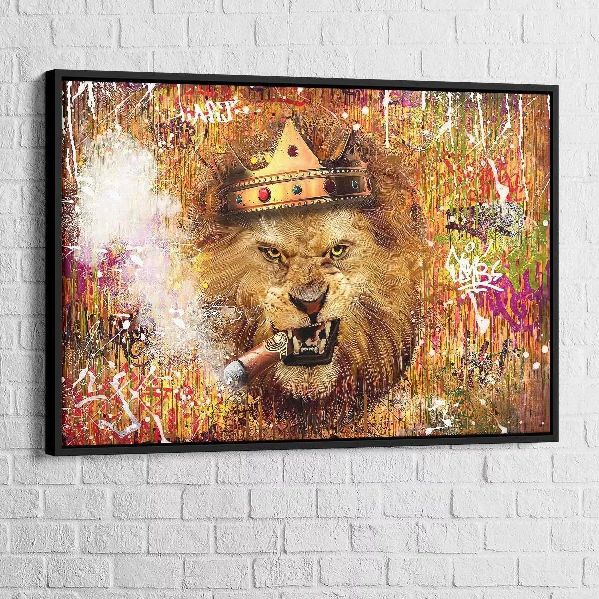 Tableau Street Art Le Roi Lion - Montableaudeco