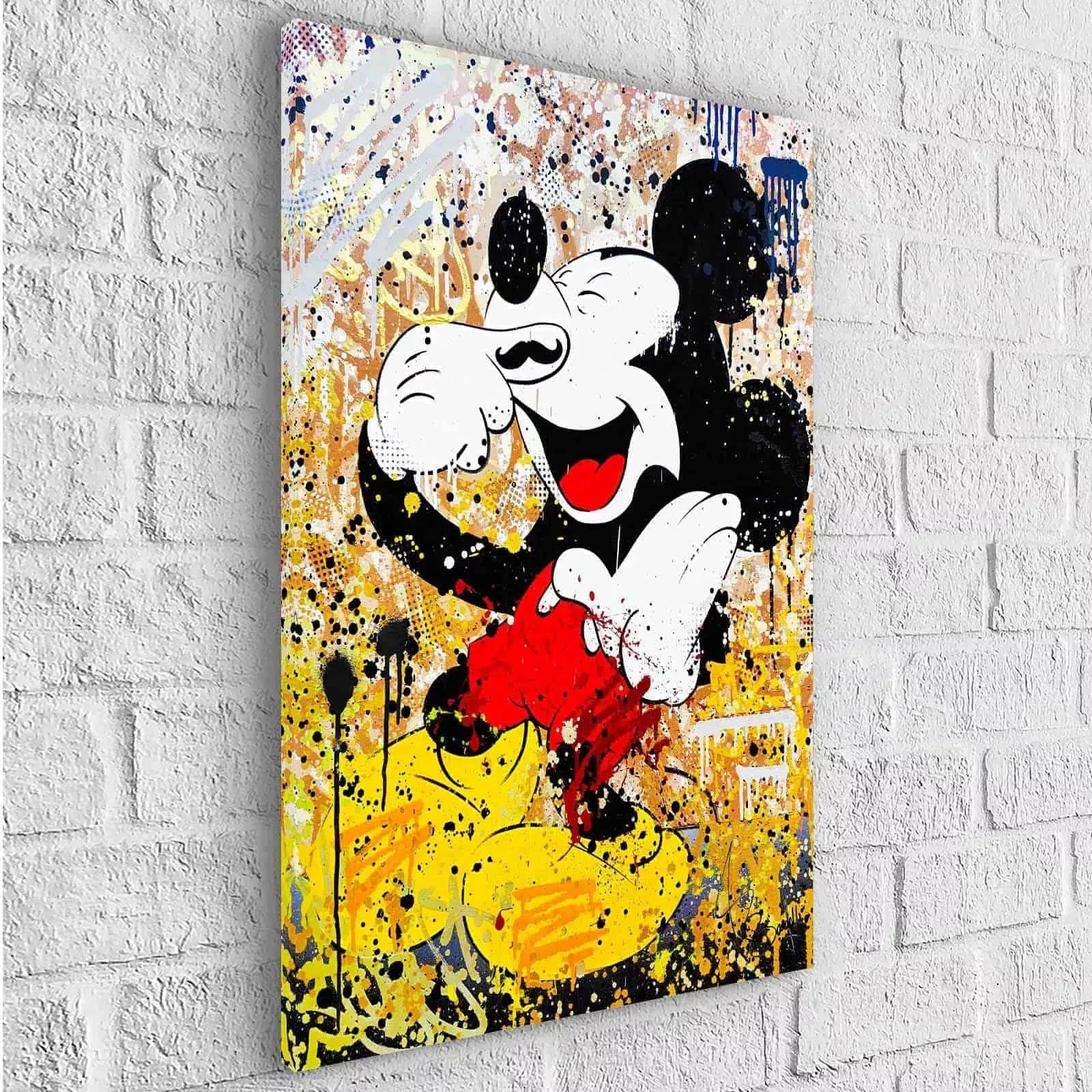 Tableau Street Art Mickey Hilare - Montableaudeco