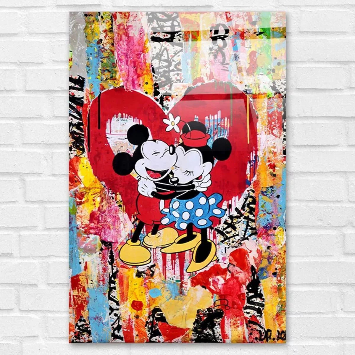 Tableau Street Art Mickey Minnie Loving