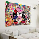 Tableau Street Art Mickey Minnie Love - Montableaudeco