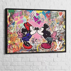 Tableau Street Art Mickey Minnie Love - Montableaudeco