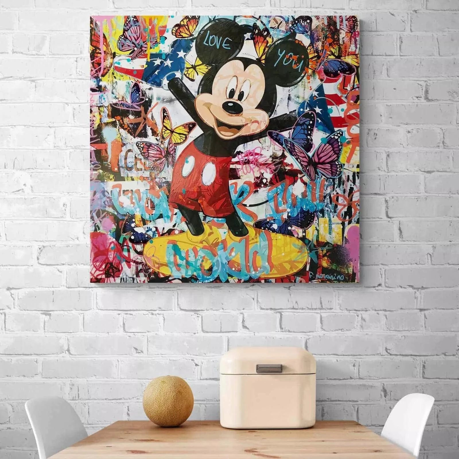 Tableau Street Art Mickey World - Montableaudeco