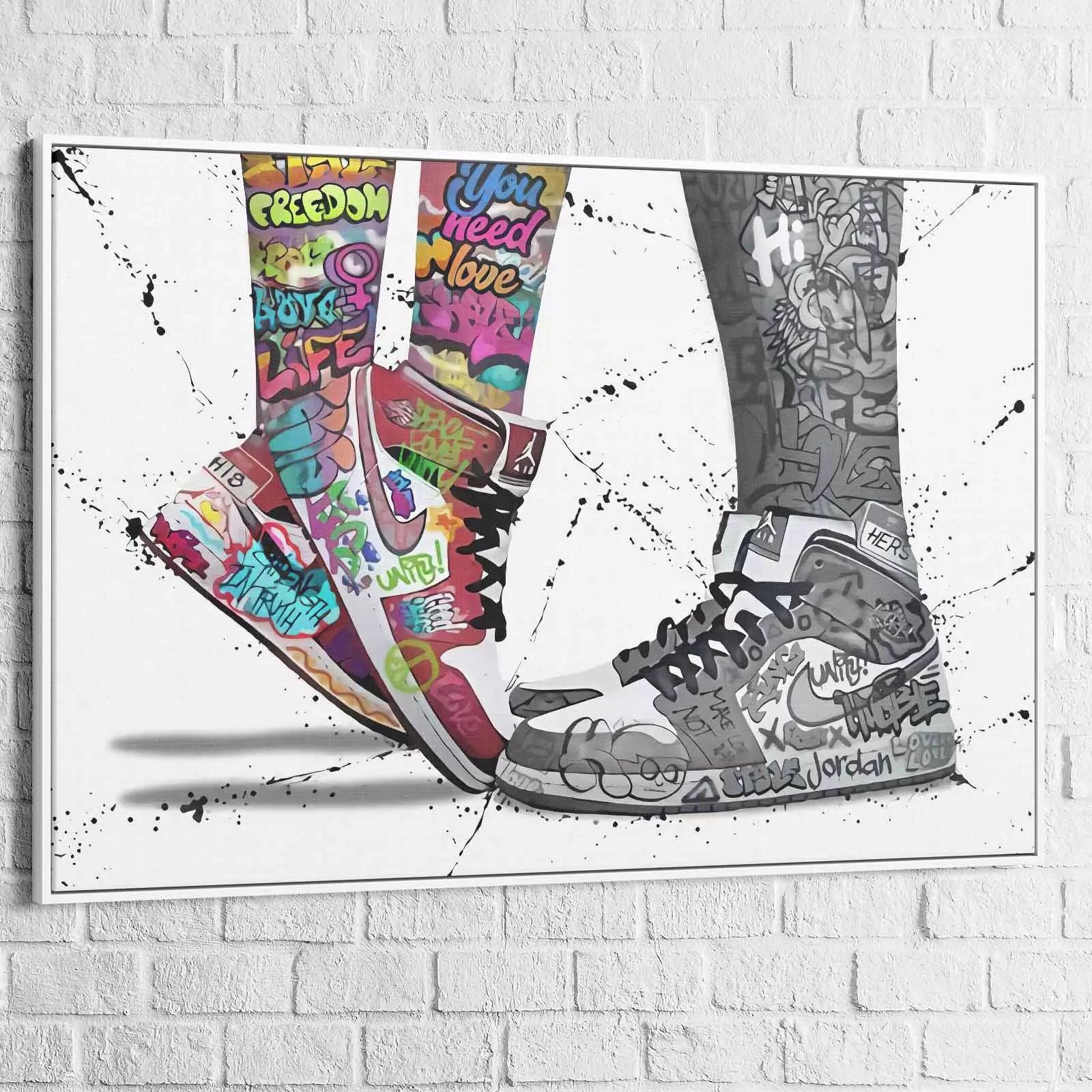 Tableau Street Art Nike Air - Montableaudeco