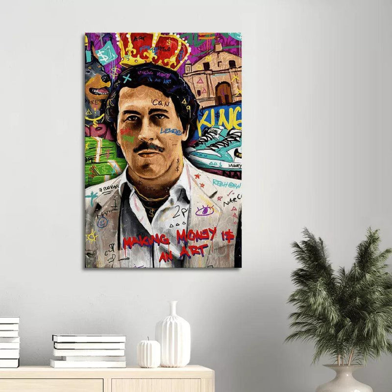 Tableau Street Art Pablo Escobar - Montableaudeco