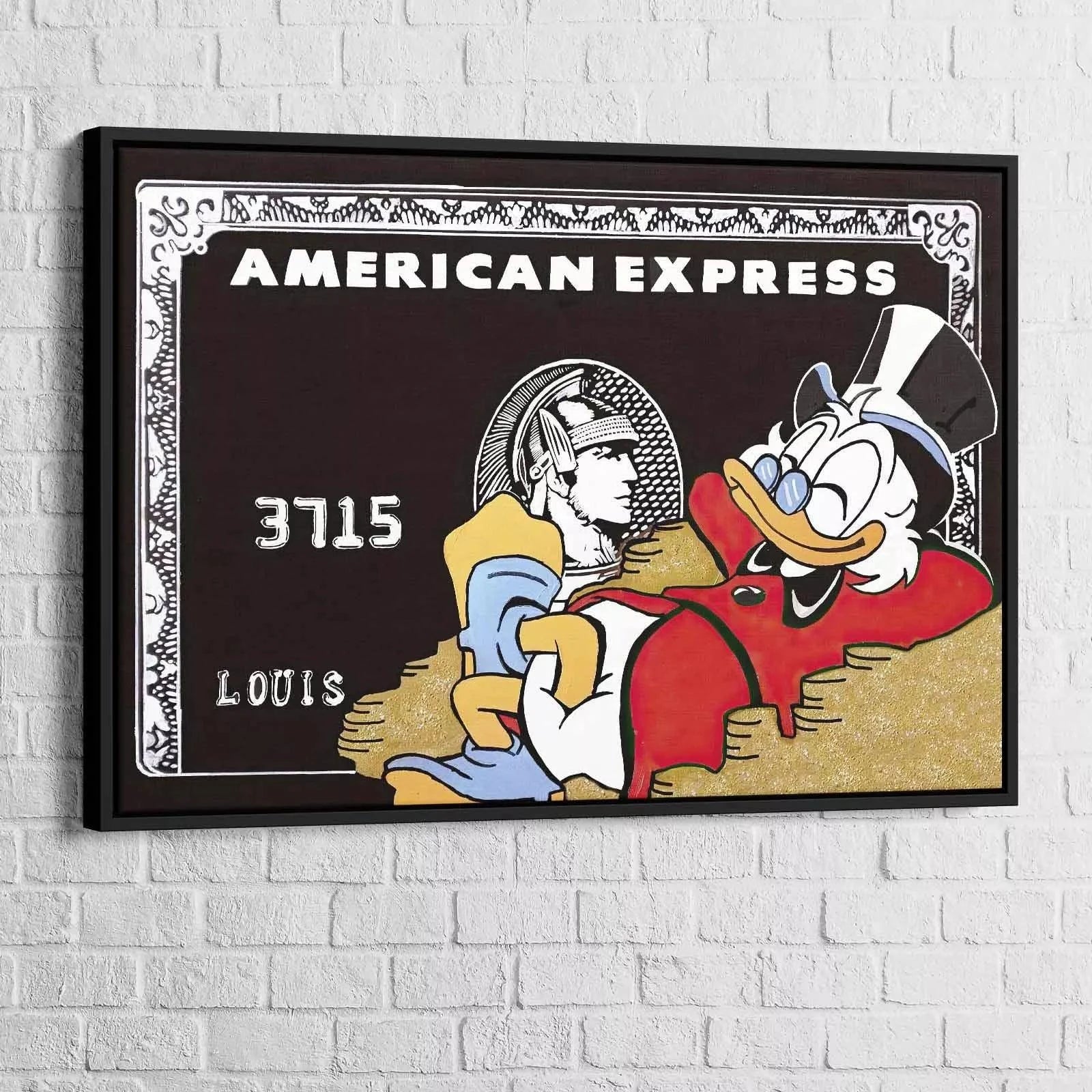 Tableau Street Art Picsou American Express - Montableaudeco