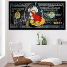 Tableau Street Art Picsou Dollars - Montableaudeco