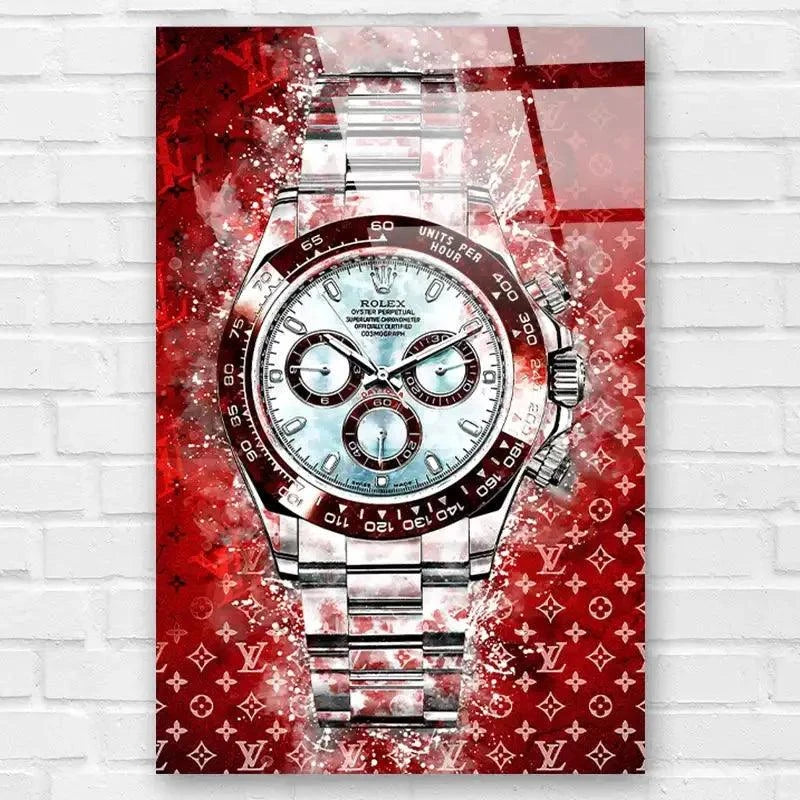 Tableau Street Art Rolex Louis Vuitton - Montableaudeco