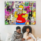 Tableau Street Art Simpson Supreme - Montableaudeco