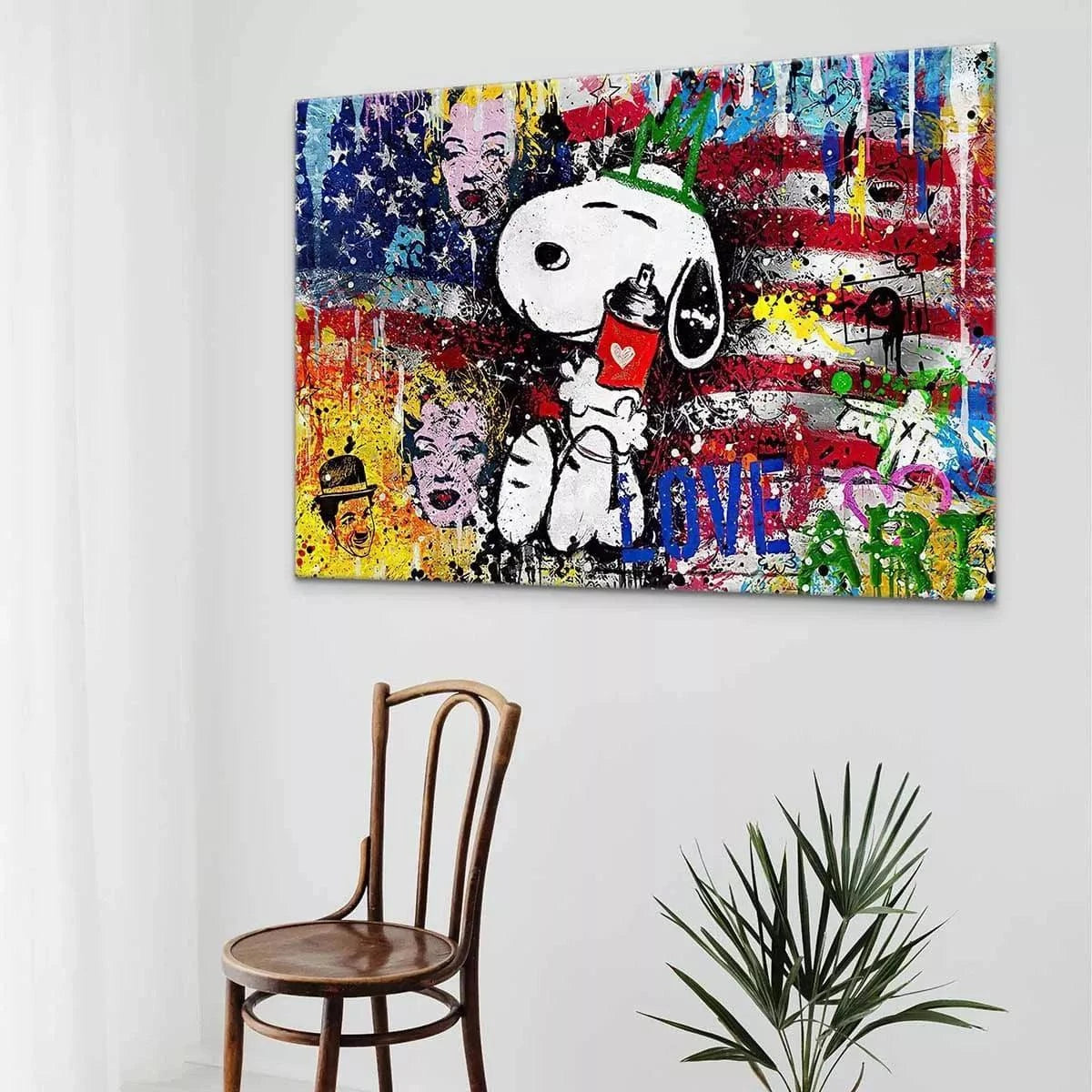 Tableau Street Art Snoopy - Montableaudeco