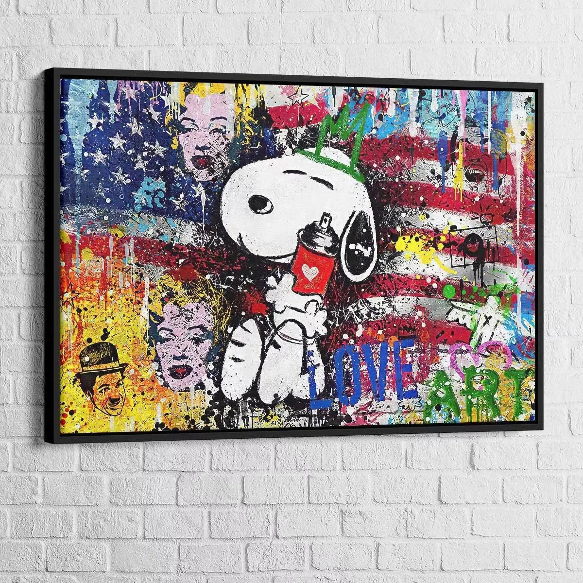 Tableau Street Art Snoopy - Montableaudeco