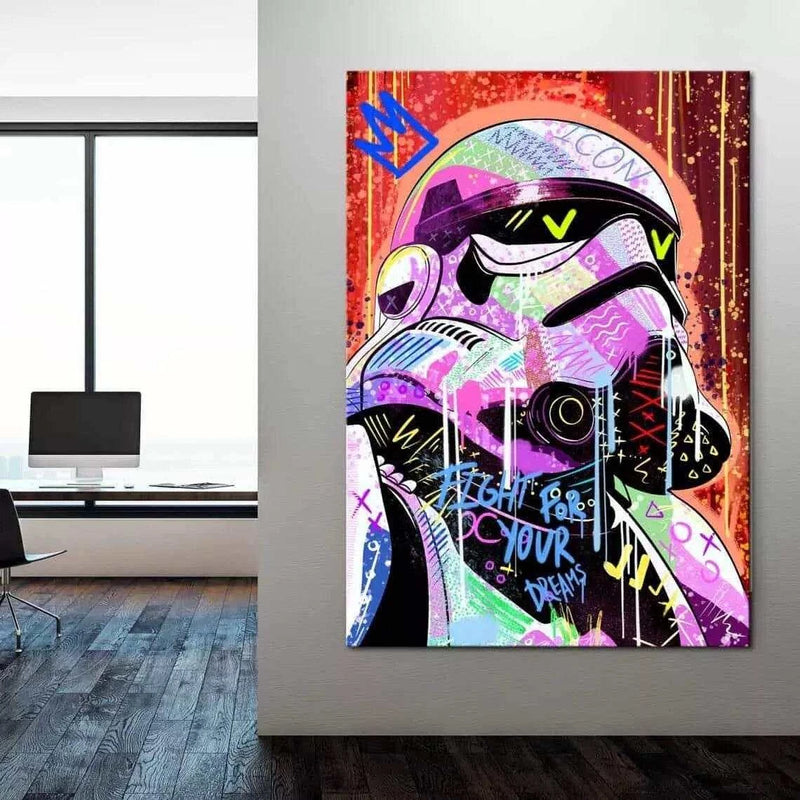 Tableau Street Art Star Wars Stormtrooper - Montableaudeco