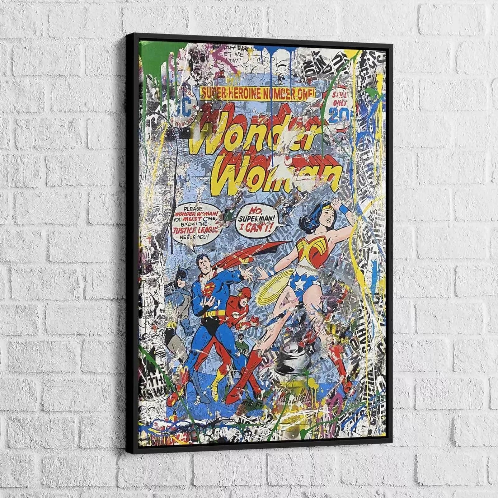 Tableau Street Art Wonder Woman - Montableaudeco