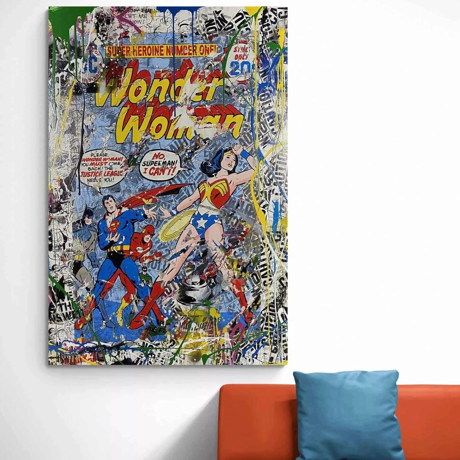 Tableau Street Art Wonder Woman - Montableaudeco