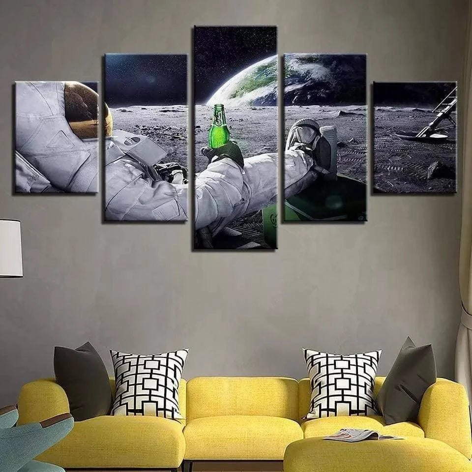 Tableau Univers Cool sur la Lune - Montableaudeco