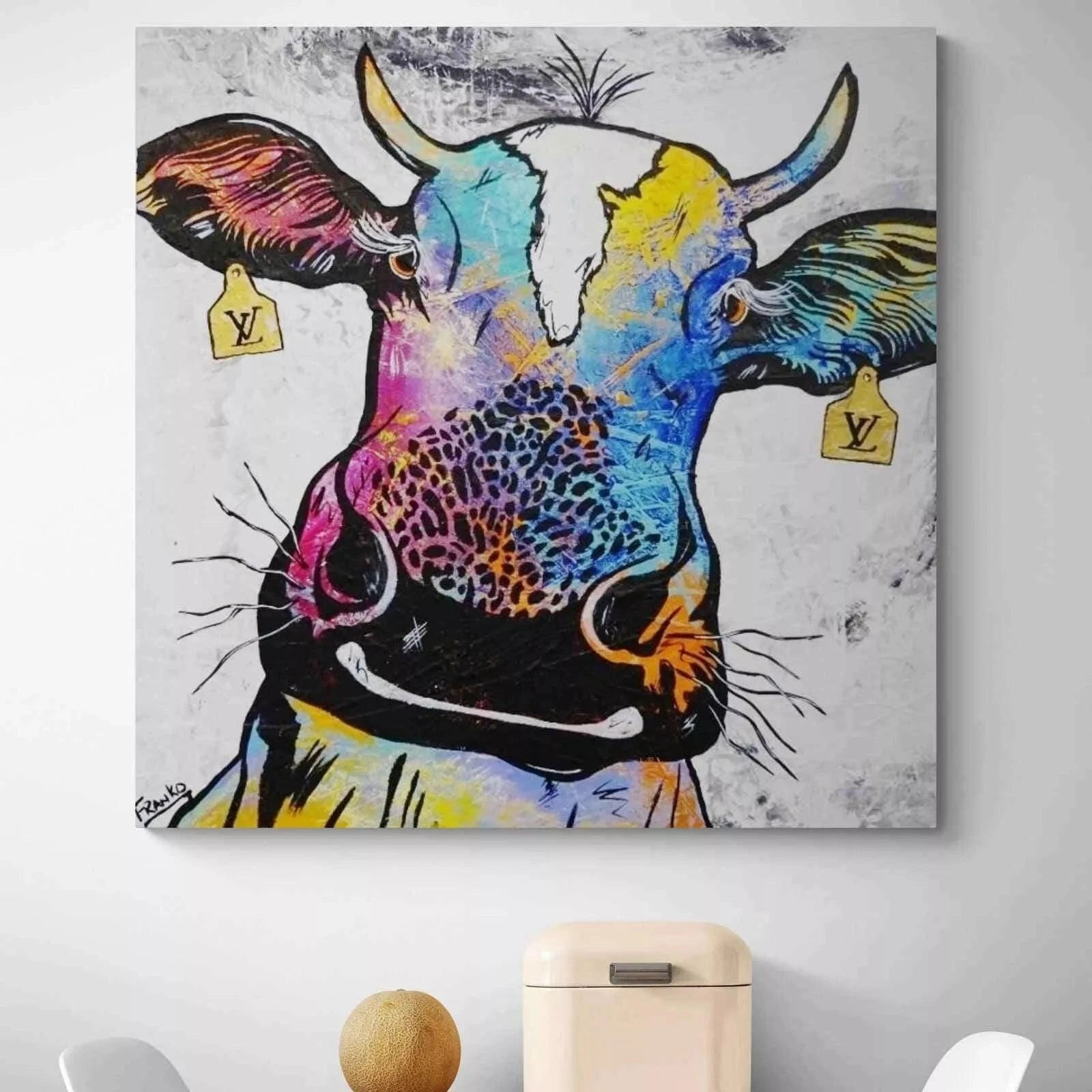 Tableau Vache Fashion - Montableaudeco