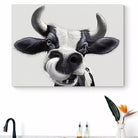 Tableau Vache Noir et Blanc - Montableaudeco